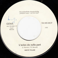 Hervé Vilard : L'Avion De Nulle Part (7", Single, Promo)