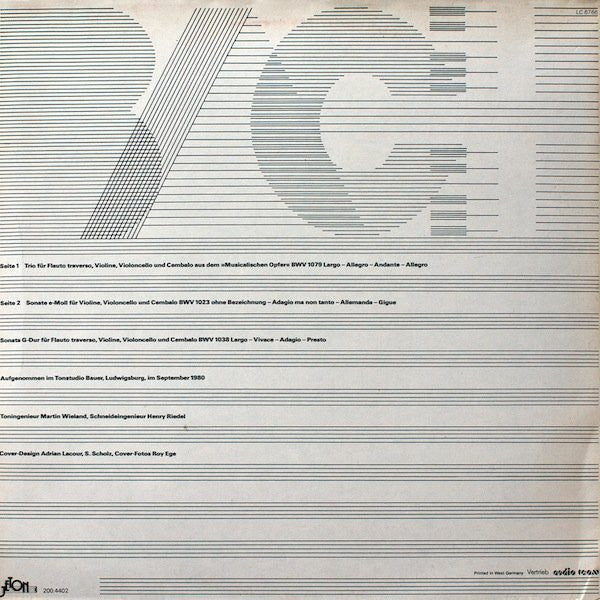 Johann Sebastian Bach - Martha Schuster, Robert Dohn, Martin Ostertag, Ernö Sebestyen : Johann Sebastian Bach (LP, Album, Ltd, Dir)
