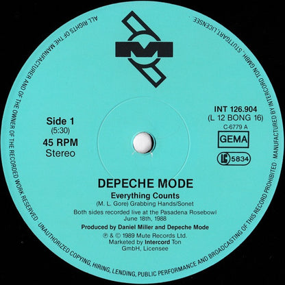Depeche Mode : Remixes Of Everything Counts, Nothing And Strangelove (12", Maxi, Ltd)