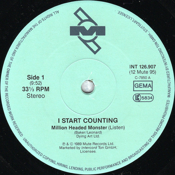 I Start Counting : Million Headed Monster (12", Maxi)