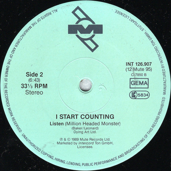 I Start Counting : Million Headed Monster (12", Maxi)