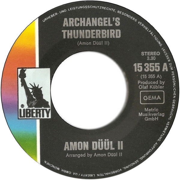 Amon Düül II : Archangels Thunderbird / (Excerpt From) Soap Shop Rock (7", Single)