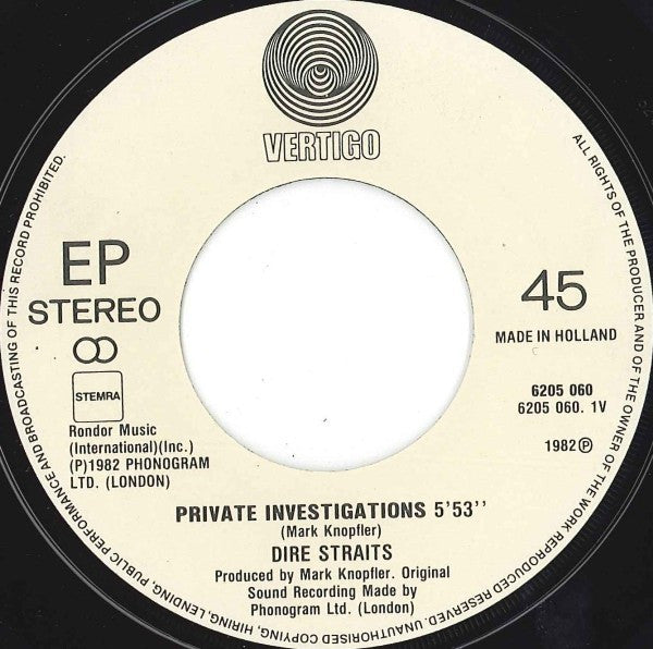 Dire Straits : Private Investigations (7", EP)
