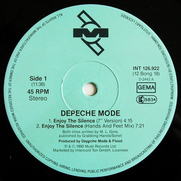Depeche Mode : Enjoy The Silence (12", Maxi)