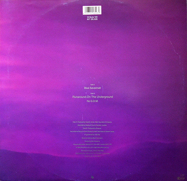 Erasure : Blue Savannah (12", Single)