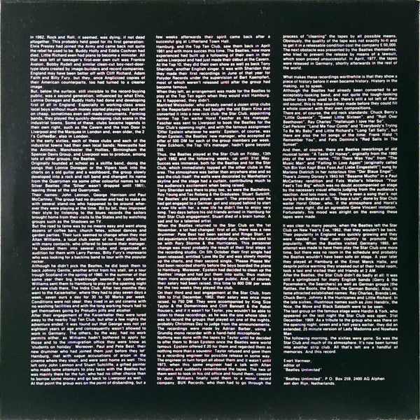 The Beatles : Live At The Star-Club In Hamburg Germany (2xLP)