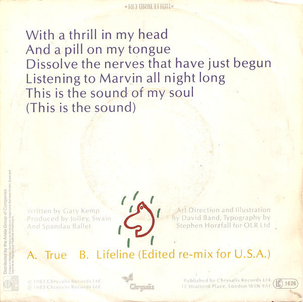 Spandau Ballet : True (7", Single)