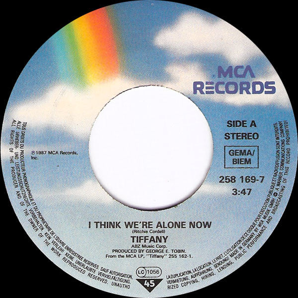 Tiffany : I Think We're Alone Now (7", Single)