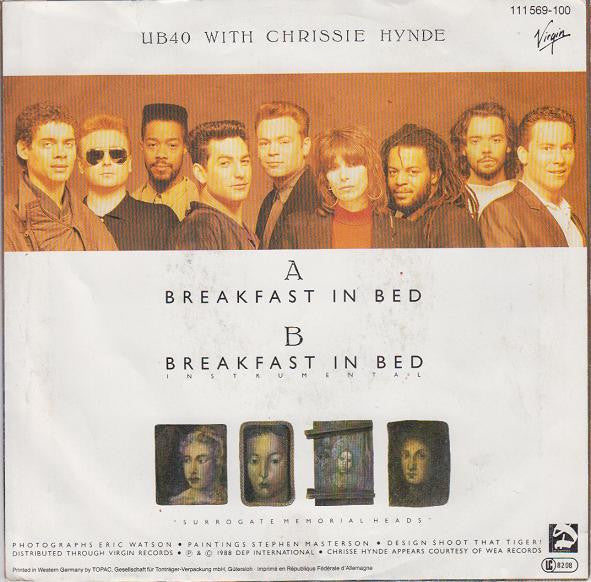 UB40 with Chrissie Hynde : Breakfast In Bed (7", Single)