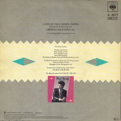 Paul Young : Love Of The Common People  (7", Single)