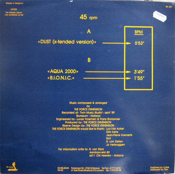 The Force Dimension : Dust (12")