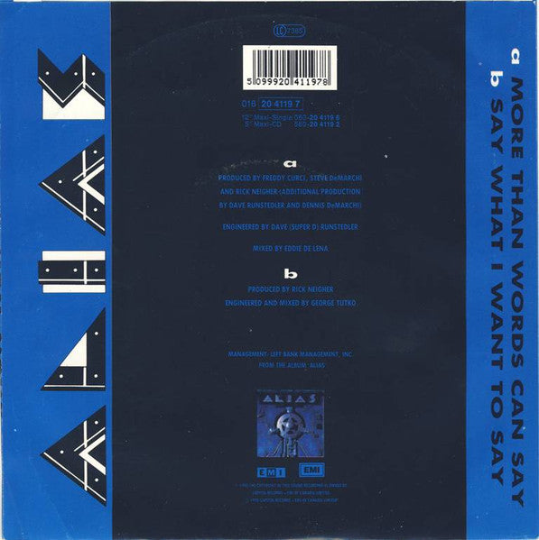Alias (13) : More Than Words Can Say (7")