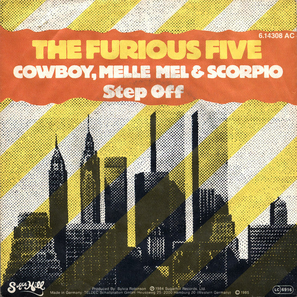 The Furious Five, Cowboy, Melle Mel & Scorpio (3) : Step Off (7", Single)