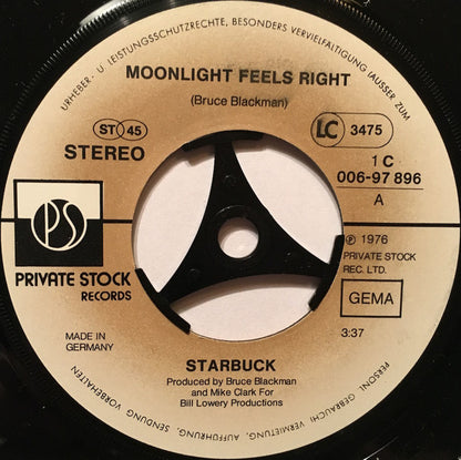Starbuck (2) : Moonlight Feels Right (7", Single)