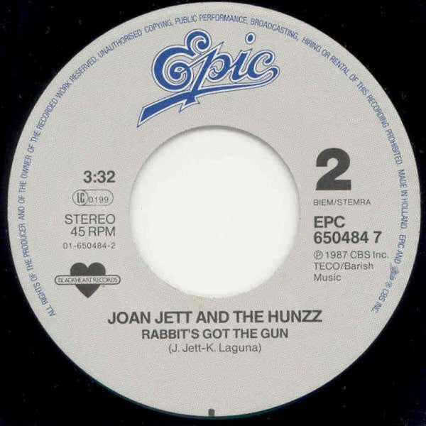 The Barbusters / Joan Jett And The Blackhearts* : Light Of Day (7")