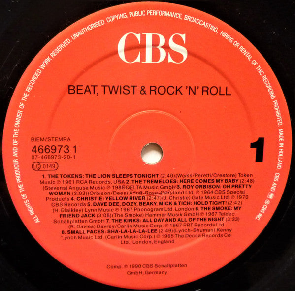 Various : Beat, Twist & Rock'N'Roll (3xLP, Comp)