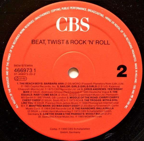 Various : Beat, Twist & Rock'N'Roll (3xLP, Comp)
