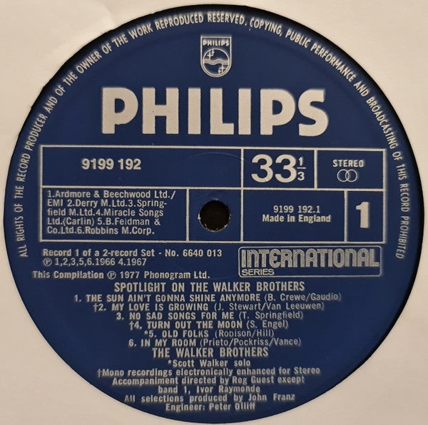 The Walker Brothers : Spotlight On (2xLP, Comp, RM)