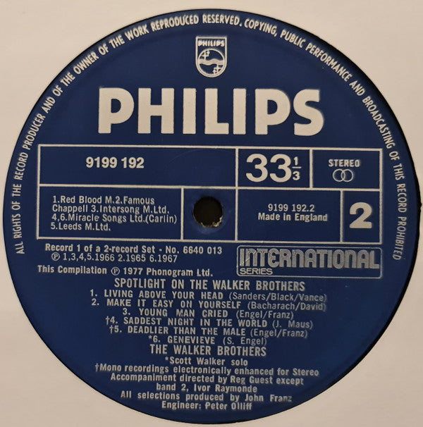 The Walker Brothers : Spotlight On (2xLP, Comp, RM)