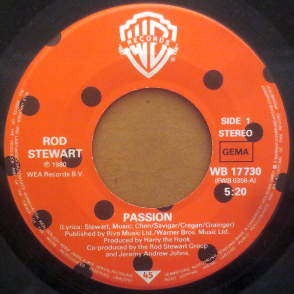Rod Stewart : Passion (7", Single)
