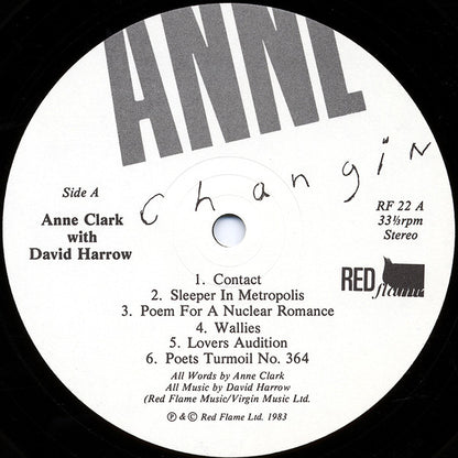 Anne Clark : Changing Places (LP, Album)