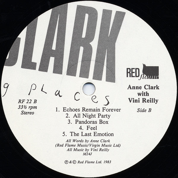 Anne Clark : Changing Places (LP, Album)