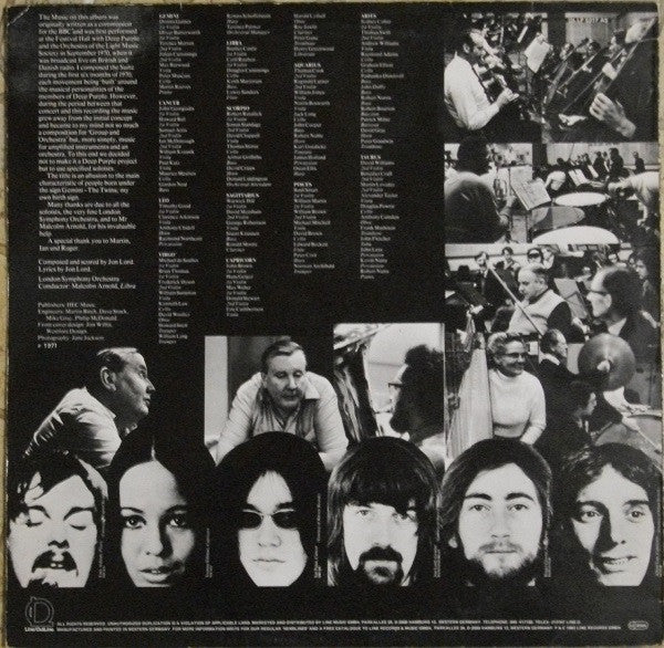Jon Lord / London Symphony Orchestra : Gemini Suite (LP, Album, RE)
