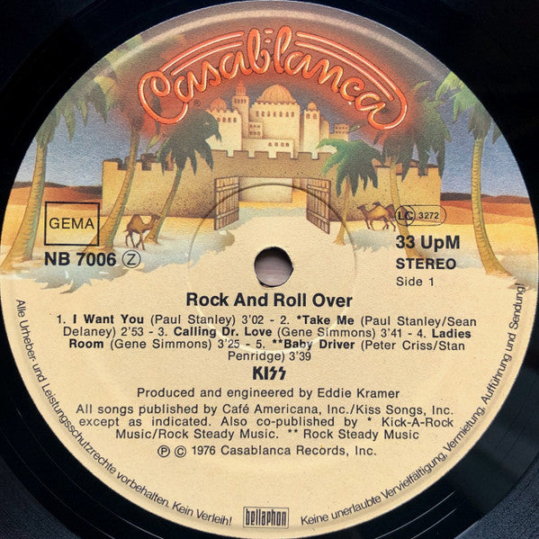 Kiss : Rock And Roll Over (LP, Album)
