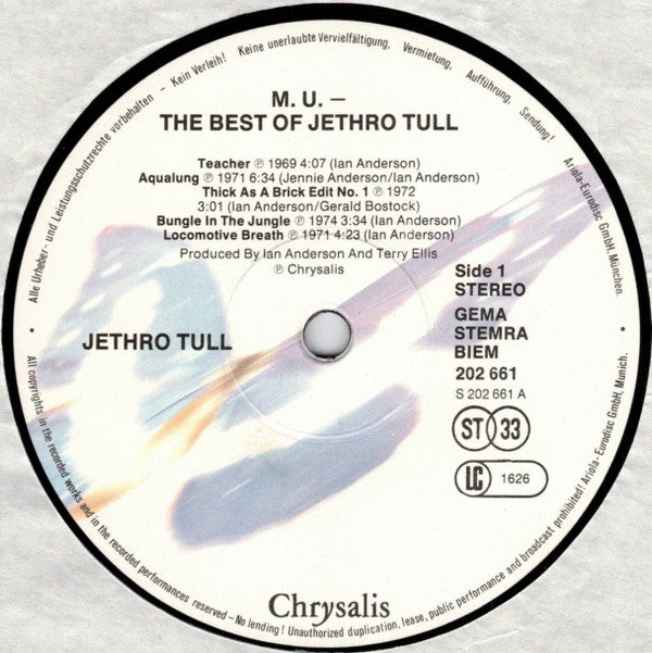 Jethro Tull : M.U. - The Best Of Jethro Tull (LP, Comp, RE)