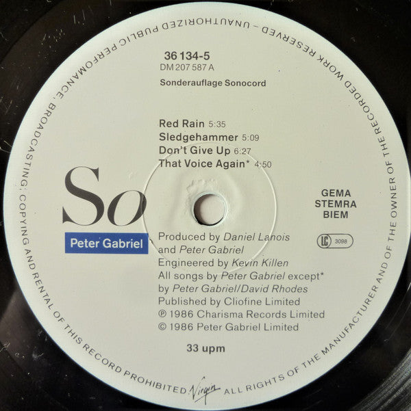 Peter Gabriel : So (LP, Album, S/Edition)
