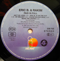 Eric B. & Rakim : Paid In Full (LP, Album)