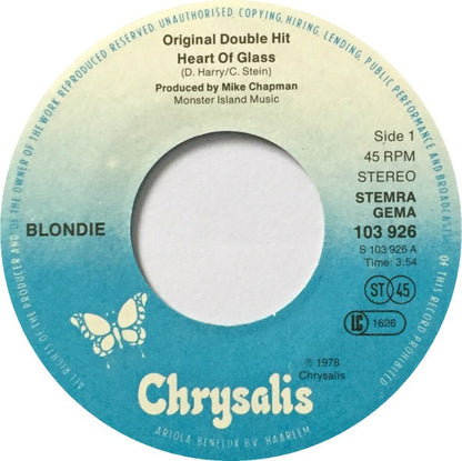 Blondie : Heart Of Glass / I'm Gonna Love You Too (7", Single)