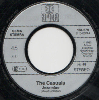 The Casuals : Jezamine / Toy (7", Single)