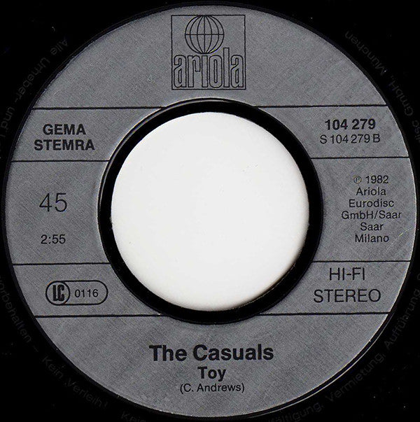 The Casuals : Jezamine / Toy (7", Single)