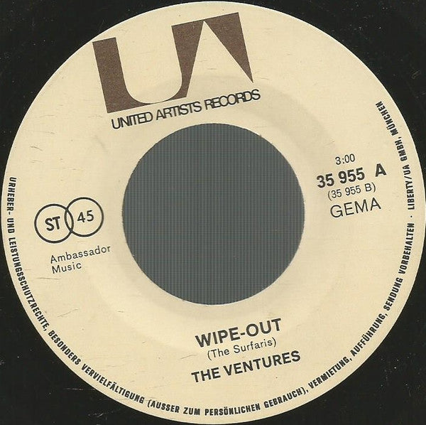 The Ventures : Walk, Don't Run / Wipe-Out (7", Single)