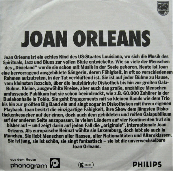 Joan Orleans : Go Go (7", Single)