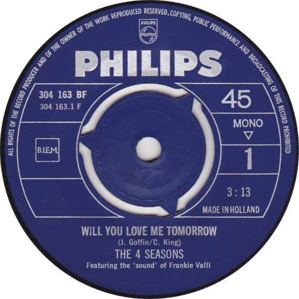 The 4 Seasons* : Will You Love Me Tomorrow (7", Single, Mono)