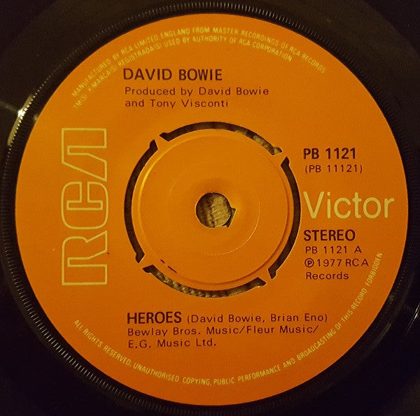 David Bowie : Heroes (7", Single)