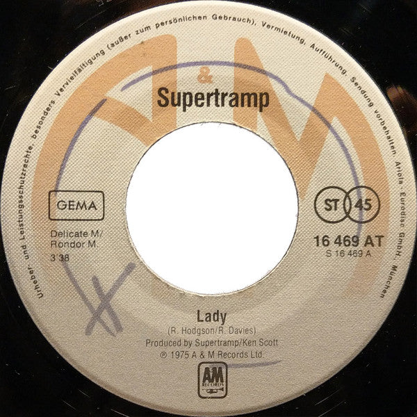 Supertramp : Lady (7", Single)
