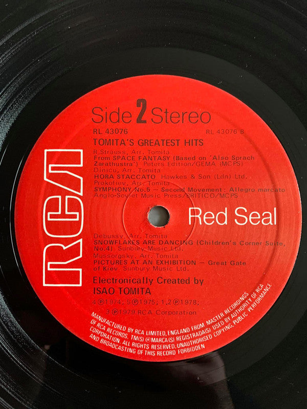 Tomita : Tomita's Greatest Hits (LP, Comp)