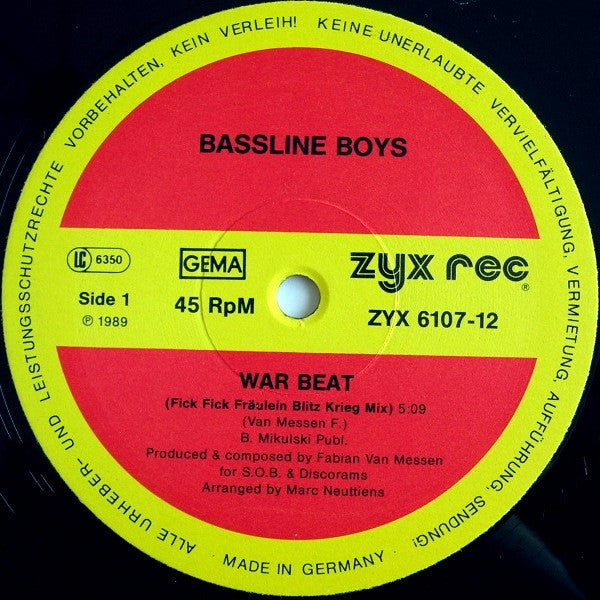 Bassline Boys : Warbeat (12")