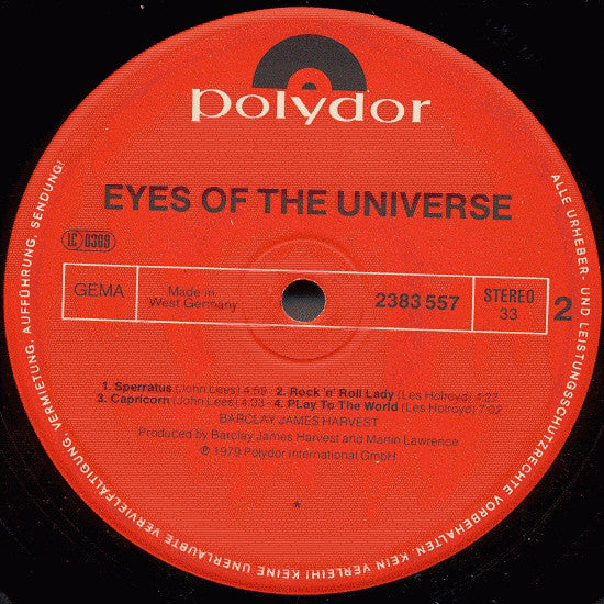 Barclay James Harvest : Eyes Of The Universe (LP, Album)