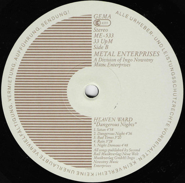 Heaven Ward : Dangerous Nights (LP, Album)