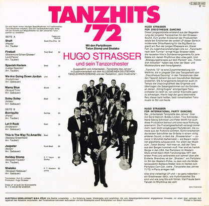 Hugo Strasser Und Sein Tanzorchester : Tanzhits '72 (LP, Album)