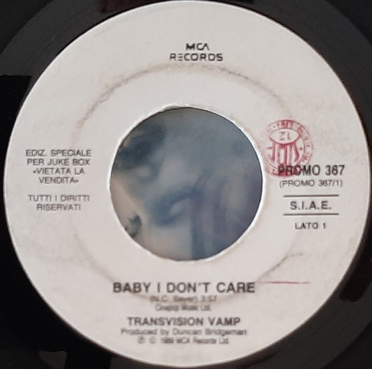 Transvision Vamp / Guns N'Roses* : Baby I Don't Care / Paradise City (7", Jukebox)