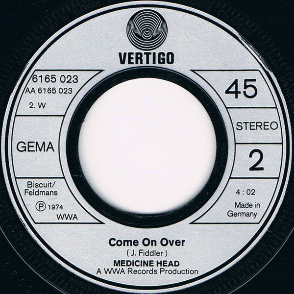 Medicine Head (2) : Mama Come In (7", Single)