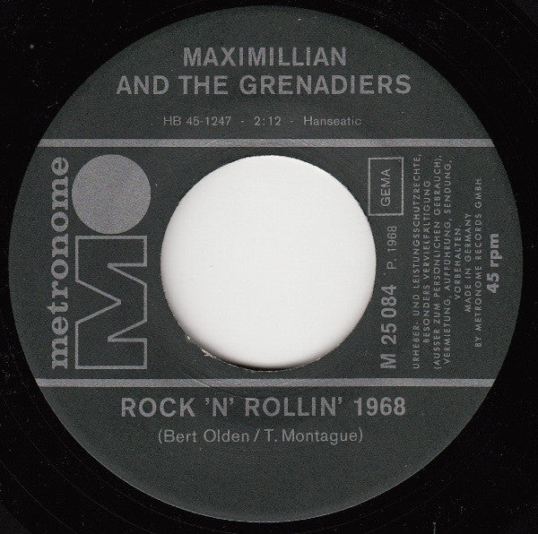 Maximillian And The Grenadiers : I'm Ready (7", Single)