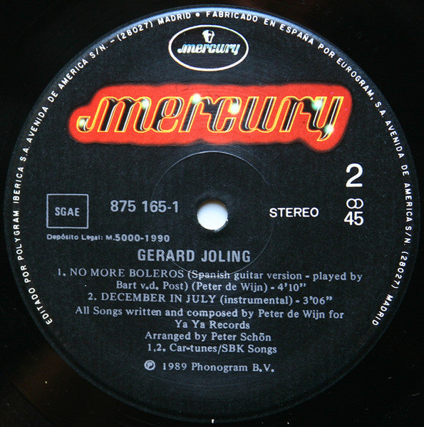 Gerard Joling : No More Boleros (12", Maxi)