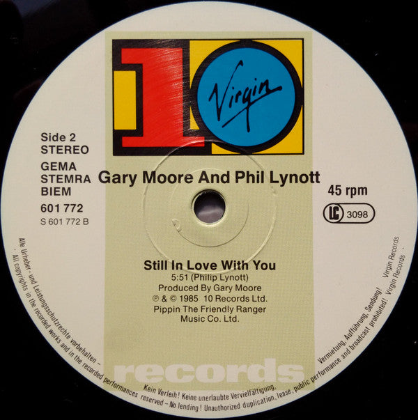 Gary Moore And Phil Lynott : Out In The Fields (12", Single)