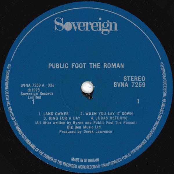 Public Foot The Roman : Public Foot The Roman (LP, Album)